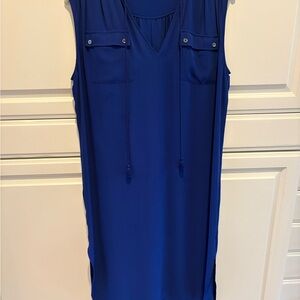 Jcrew Sleeveless Tunic Royal Blue Dress